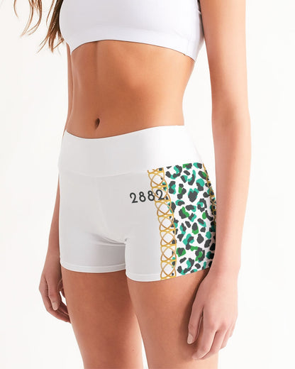 TROPICS OF OZ - INTO THE WILD Women's Mid-Rise Yoga Shorts