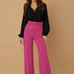 High Waist Pants With Buckle Belt