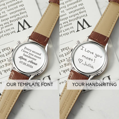 Handwriting Gifts for Groom, Groom Watch, Wedding Watch for Groom