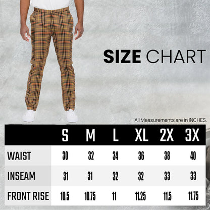 Plaid Slim Fit Trouser Pants SR005